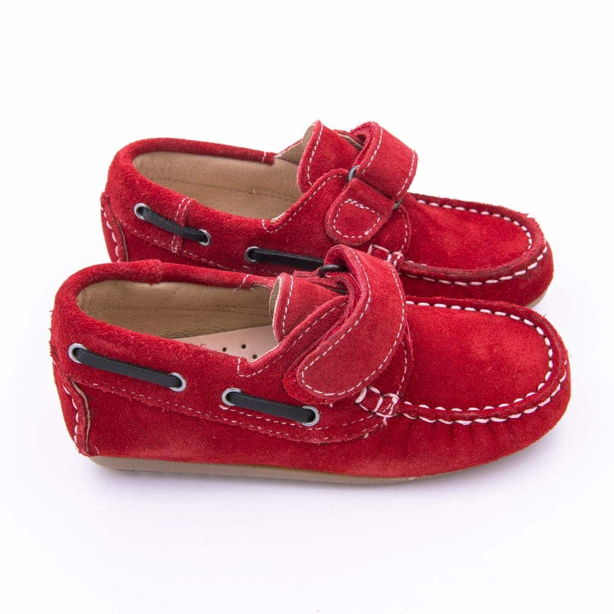 Zapato Náutico clásico con velcro y suela para primavera-verano en piel serraje - Imagen 4