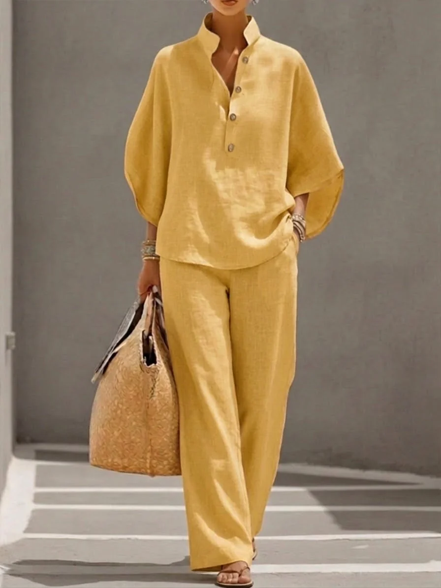 Mariel | Conjunto completo con mangas de murciélago y pantalones amplios para Mujer - Imagen 8