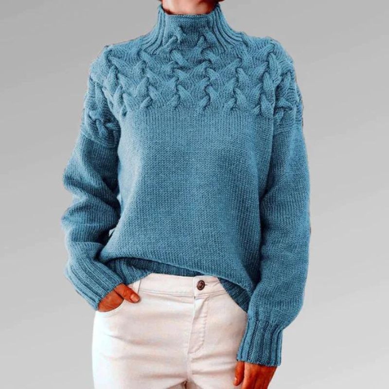 Babette™ | Acogedor jersey de punto con cuello alto - Imagen 3