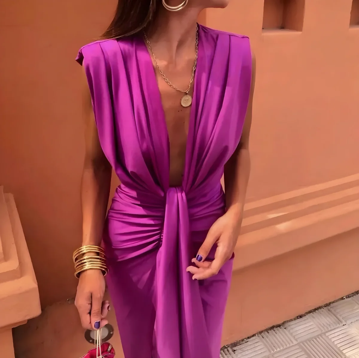 Elvira™ - Vestido con pliegues suaves y elegancia moderna - Imagen 3