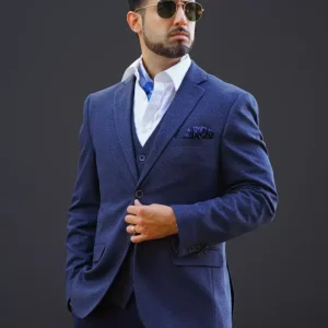 Saco Sport Beig y Azul