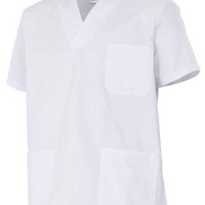 Blusón cuello pico blanco