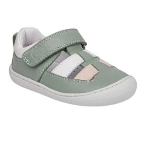 Sandalia piel barefoot o respetuosa con velcro Gorila
