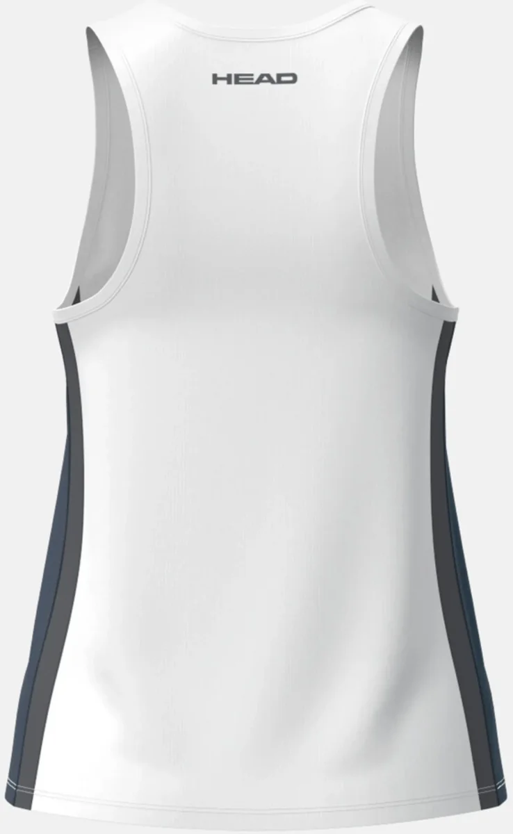 Camiseta Tirantes Head Club 25 Tech Blanco/Azul Marino - Imagen 3