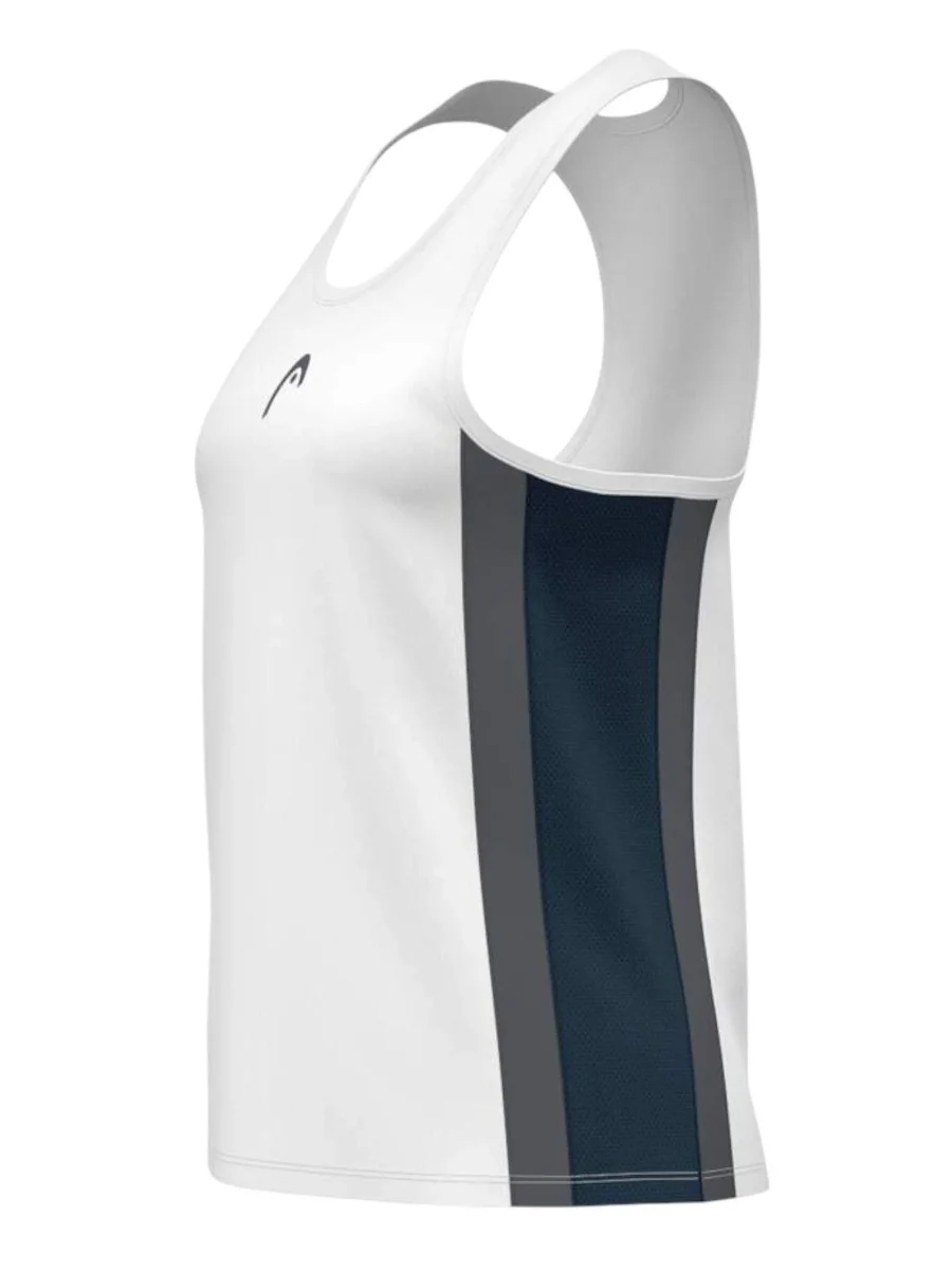 Camiseta Tirantes Head Club 25 Tech Blanco/Azul Marino - Imagen 4
