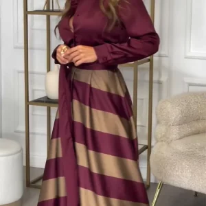 Yvonne | Vestido de Mujer largo de rayas