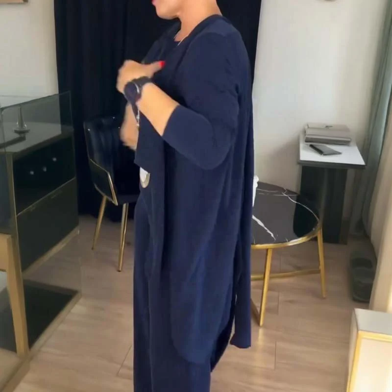 GABRIELLA | Conjunto de 3 piezas con cárdigan largo: Comodidad elegante y estilo versátil para cualquier ocasión - Imagen 7