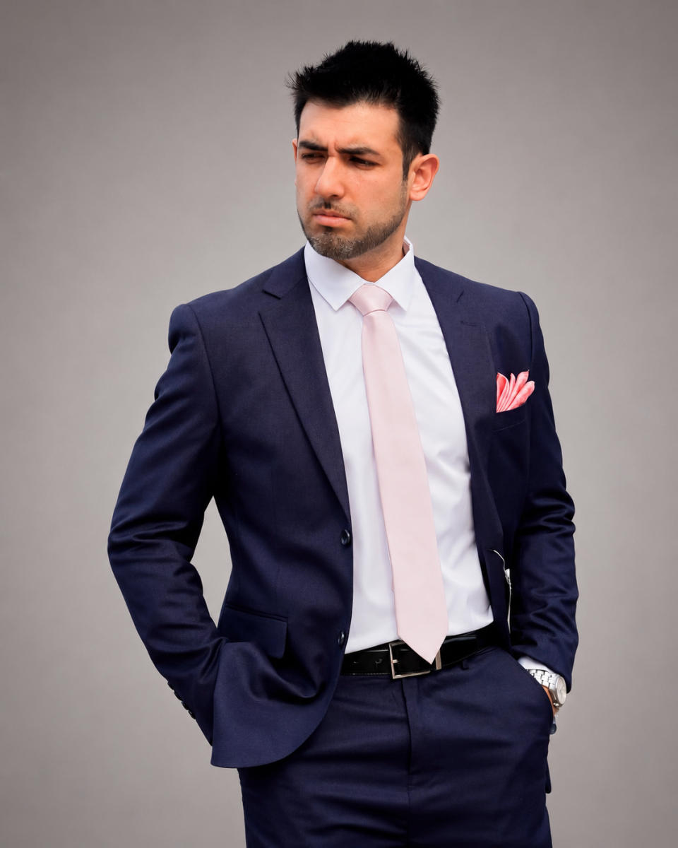 Traje Azul Texturado de Hombre Máximo San Martín - Imagen 2
