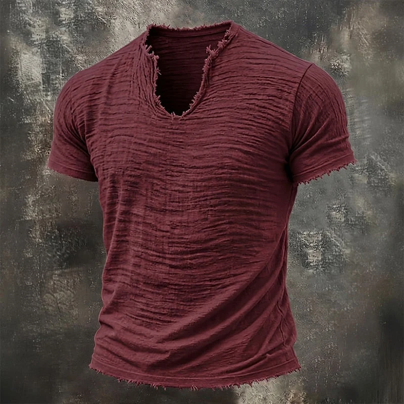 Jairo - Camiseta Vintage de Cuello en V para Hombre - Imagen 6