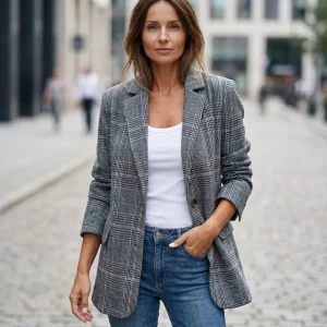 Alicja | Elegante chaqueta de cuadros para Mujer