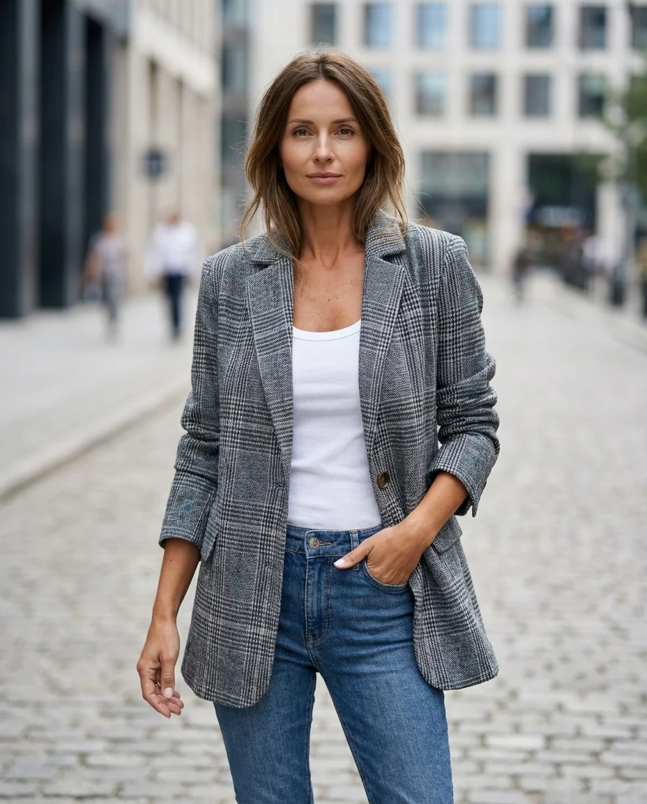 Alicja | Elegante chaqueta de cuadros para Mujer - Imagen 2