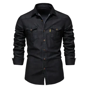JIM - CAMISA DE ALGODÓN VAQUERO