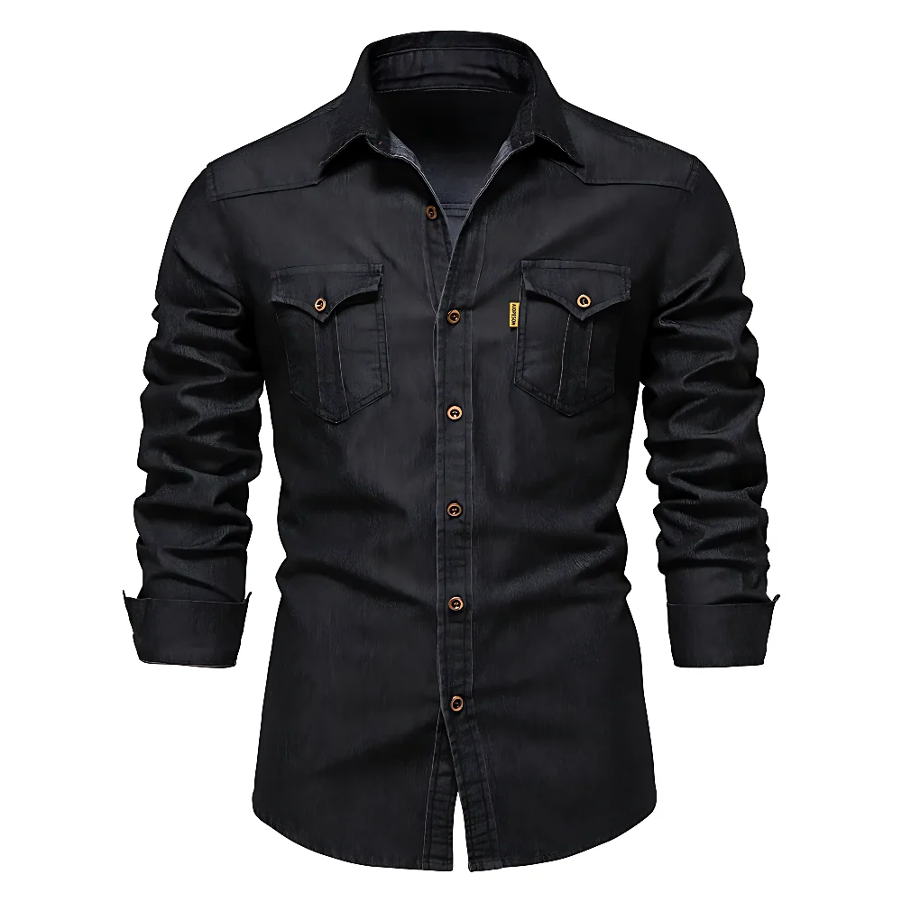 JIM - CAMISA DE ALGODÓN VAQUERO - Imagen 2
