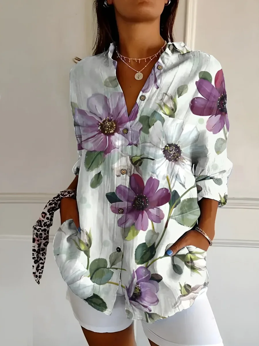 Roxanne - Blusa floral en algodón ligero - Imagen 9
