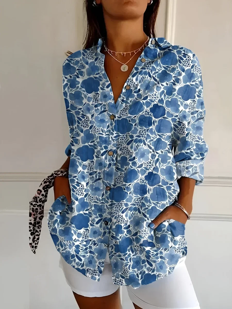 Roxanne - Blusa floral en algodón ligero - Imagen 7
