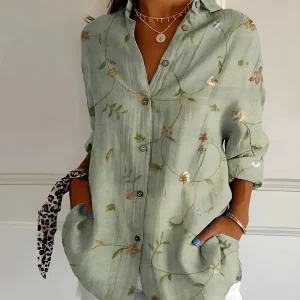 Roxanne - Blusa floral en algodón ligero