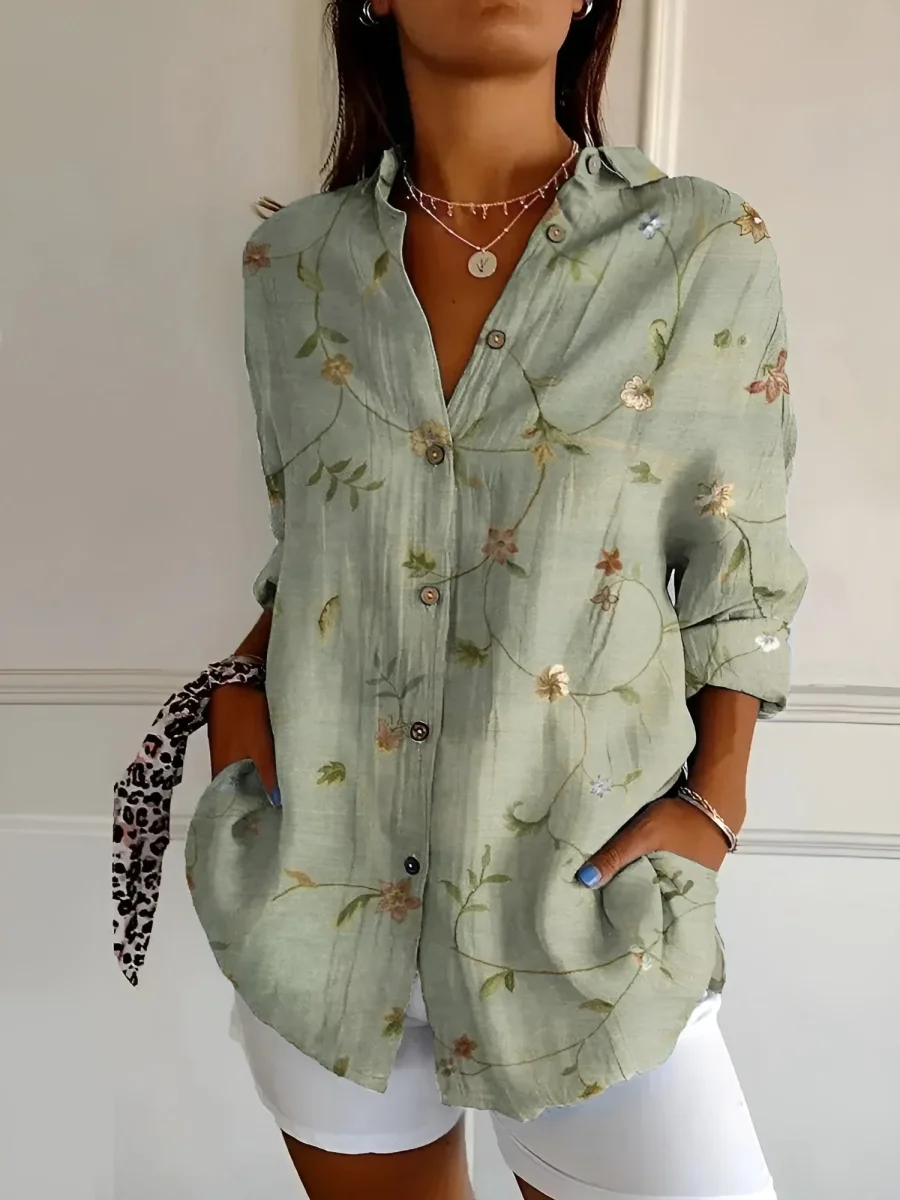Roxanne - Blusa floral en algodón ligero - Imagen 2