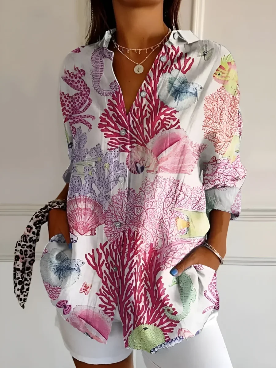 Roxanne - Blusa floral en algodón ligero - Imagen 4