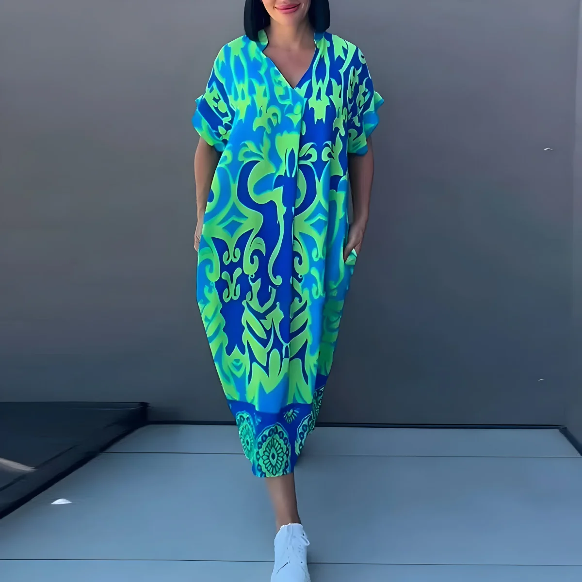 Zoé™ | Vestido largo con estampado colorido - Imagen 2