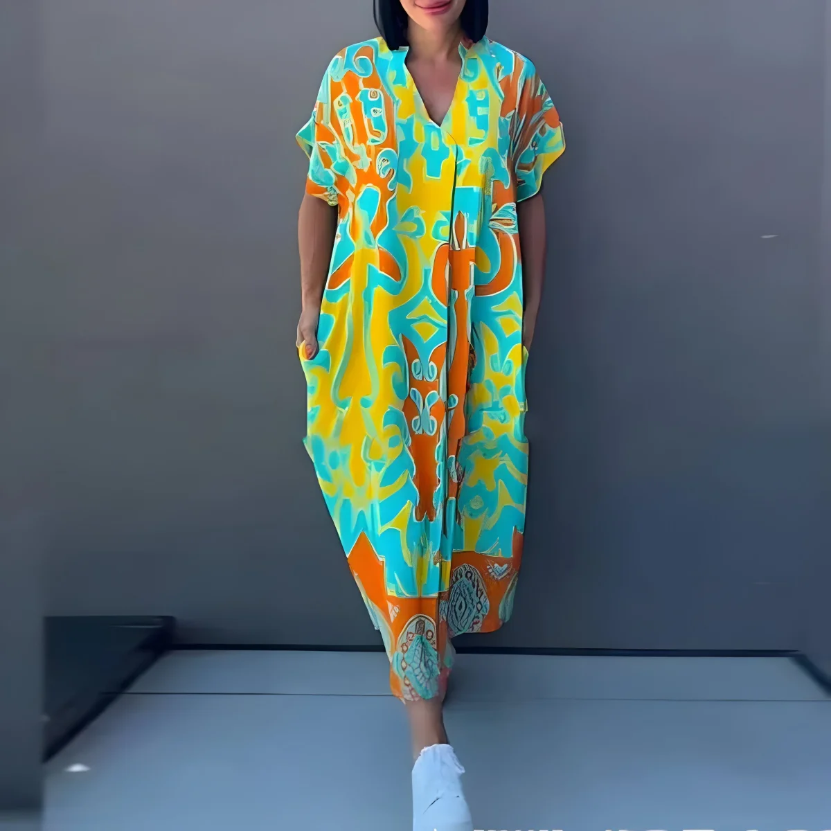 Zoé™ | Vestido largo con estampado colorido - Imagen 3