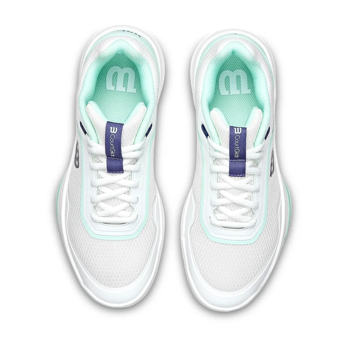 Zapatillas Wilson CourtGlide W Blanco/Turquesa 2026 - Imagen 3