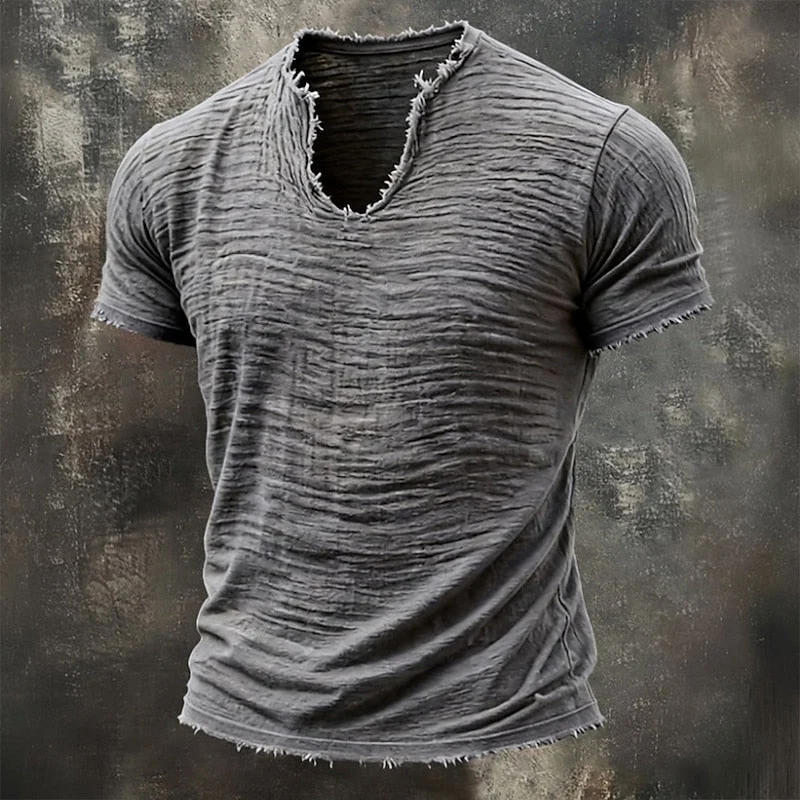 Jairo - Camiseta Vintage de Cuello en V para Hombre - Imagen 2