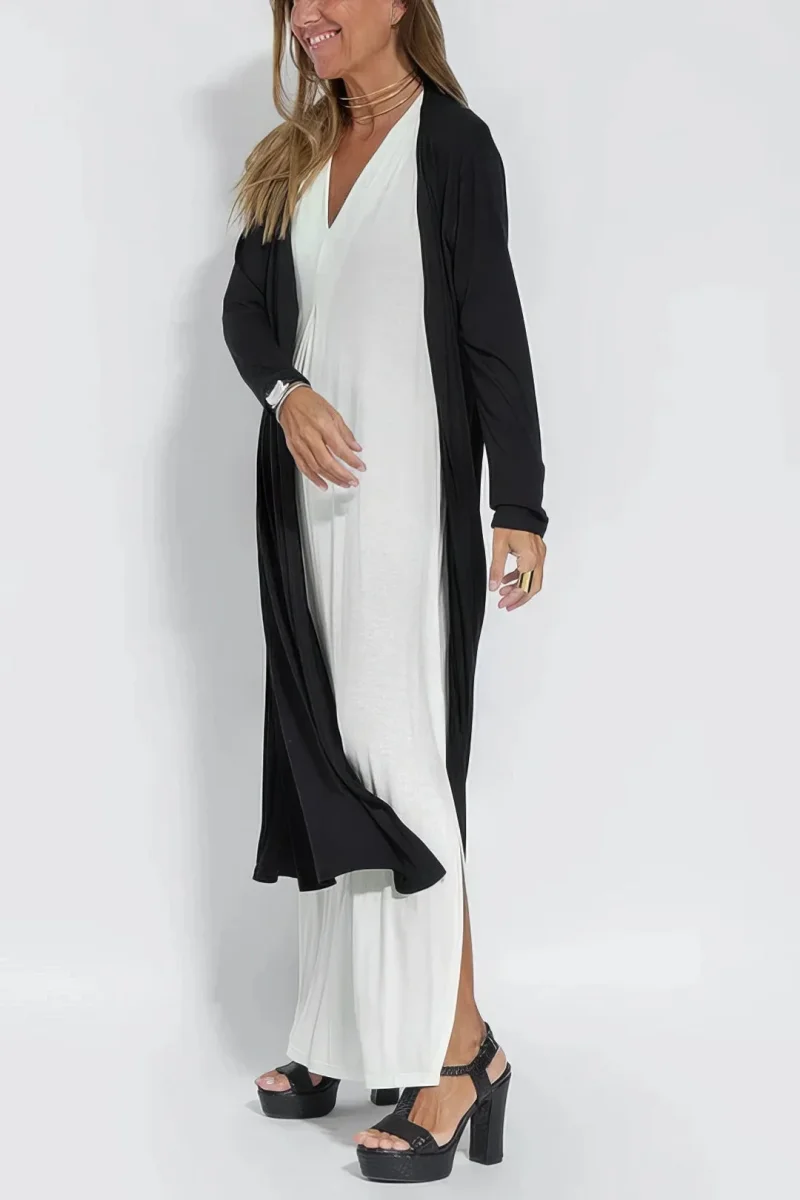 Ava™ | Elegante vestido largo + cárdigan a juego de REGALO - Imagen 5