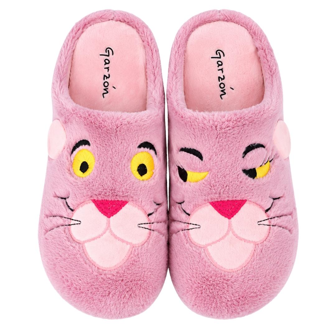 Zapatilla Para Casa Abierta Estampado De La Pantera Rosa - Imagen 3
