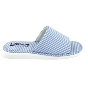 Zapatilla Para Casa En Cuadros De Vichy Descalzas Con Suela De Goma