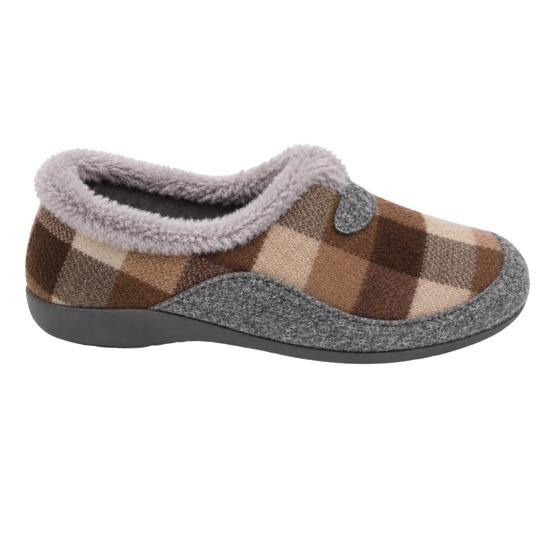 Zapatillas De Casa Mujer Cerrada Cuadros Multicolor - Imagen 6