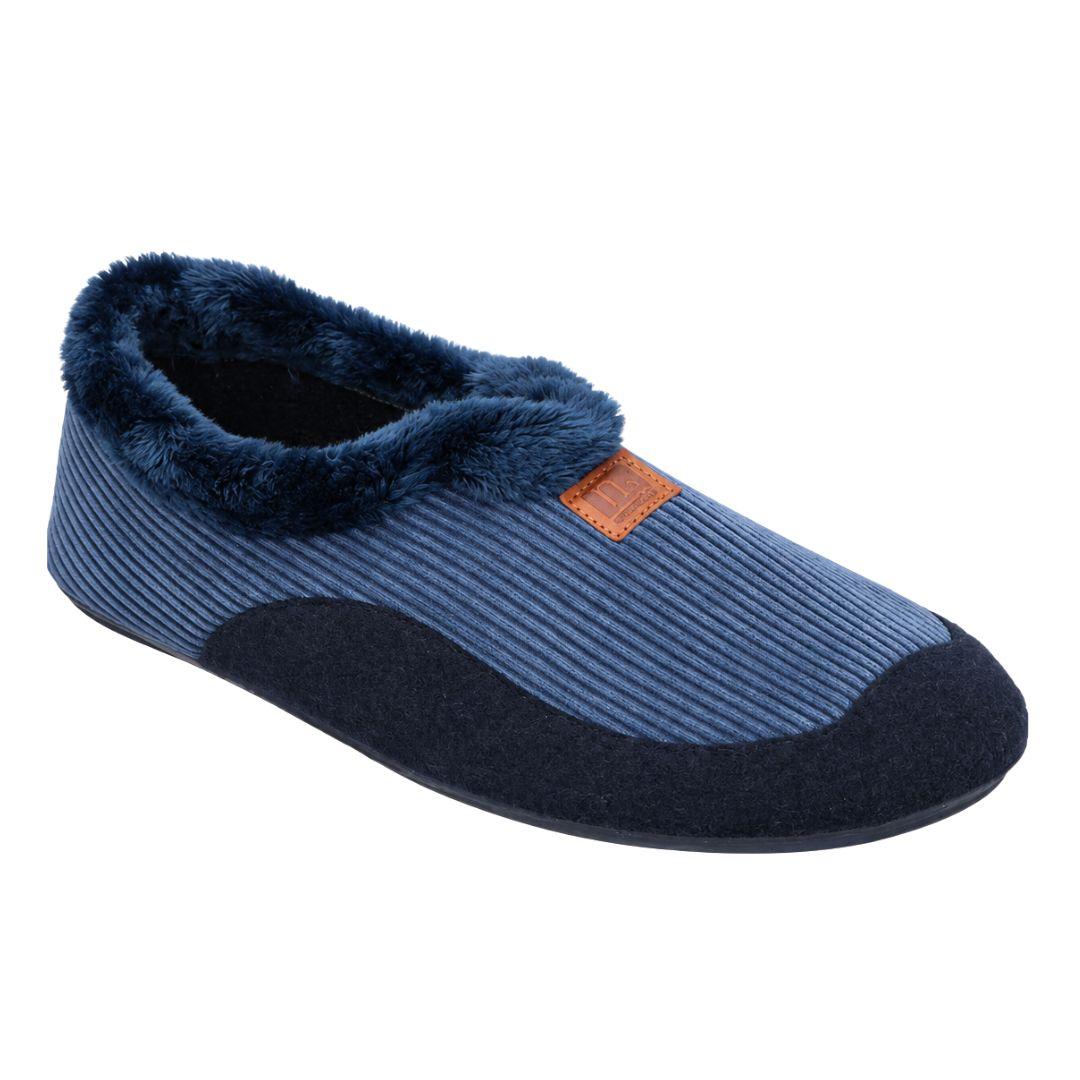 Zapatillas Para Casa Cerrada De Pana Y Lana Natural - Imagen 3