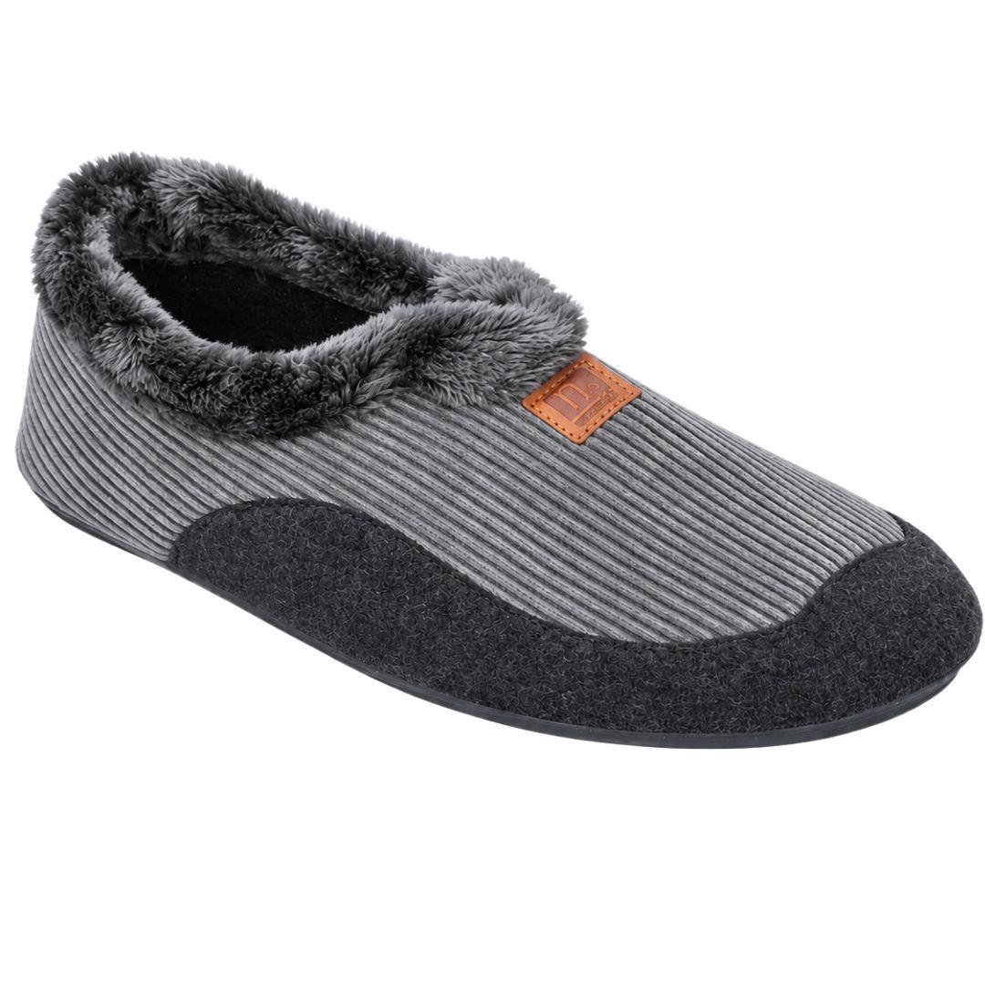 Zapatillas Para Casa Cerrada De Pana Y Lana Natural - Imagen 5