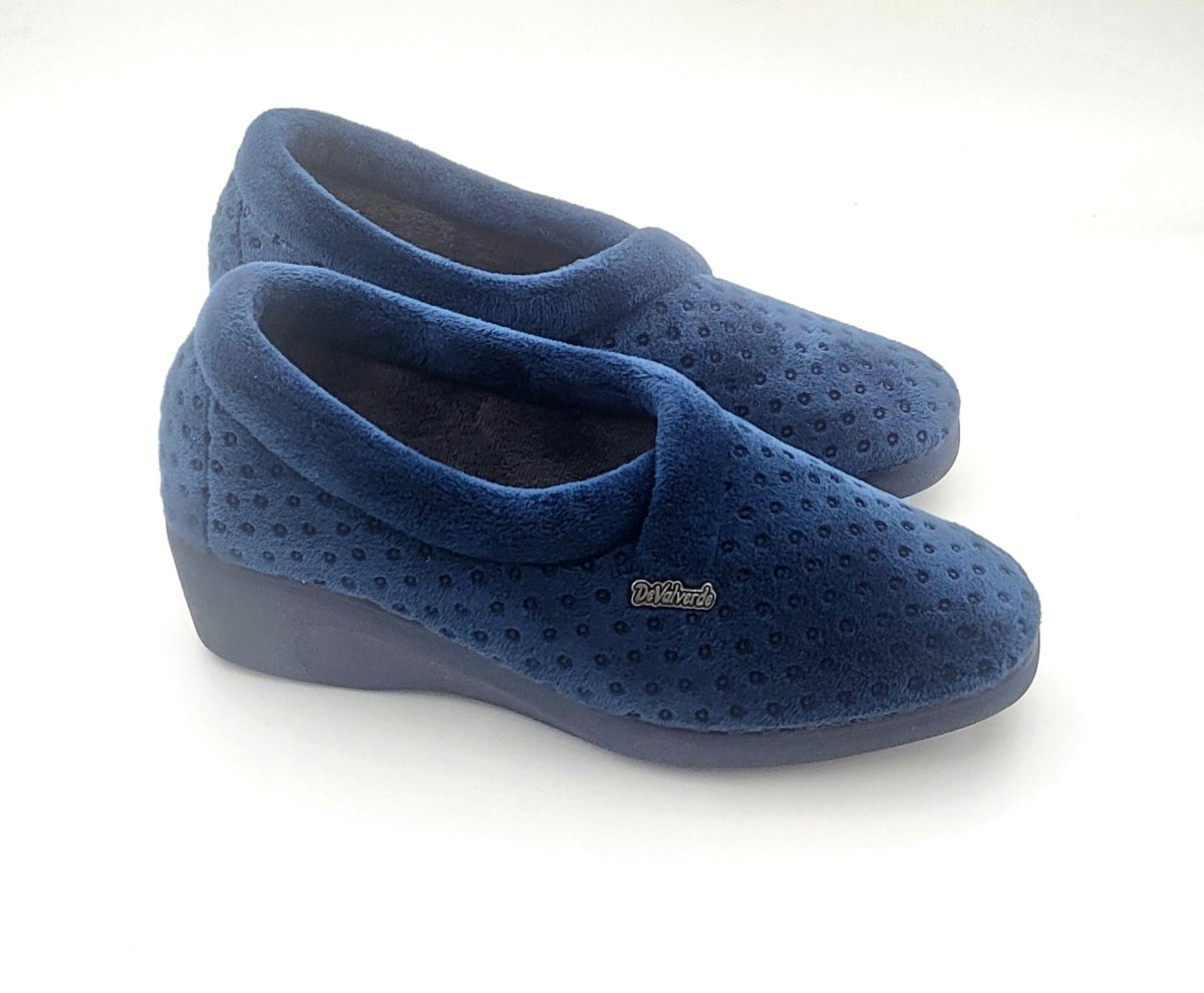 Zapatilla para mujer cerrada de algodón con un poco de tacón y suela de goma antideslizante - Imagen 5