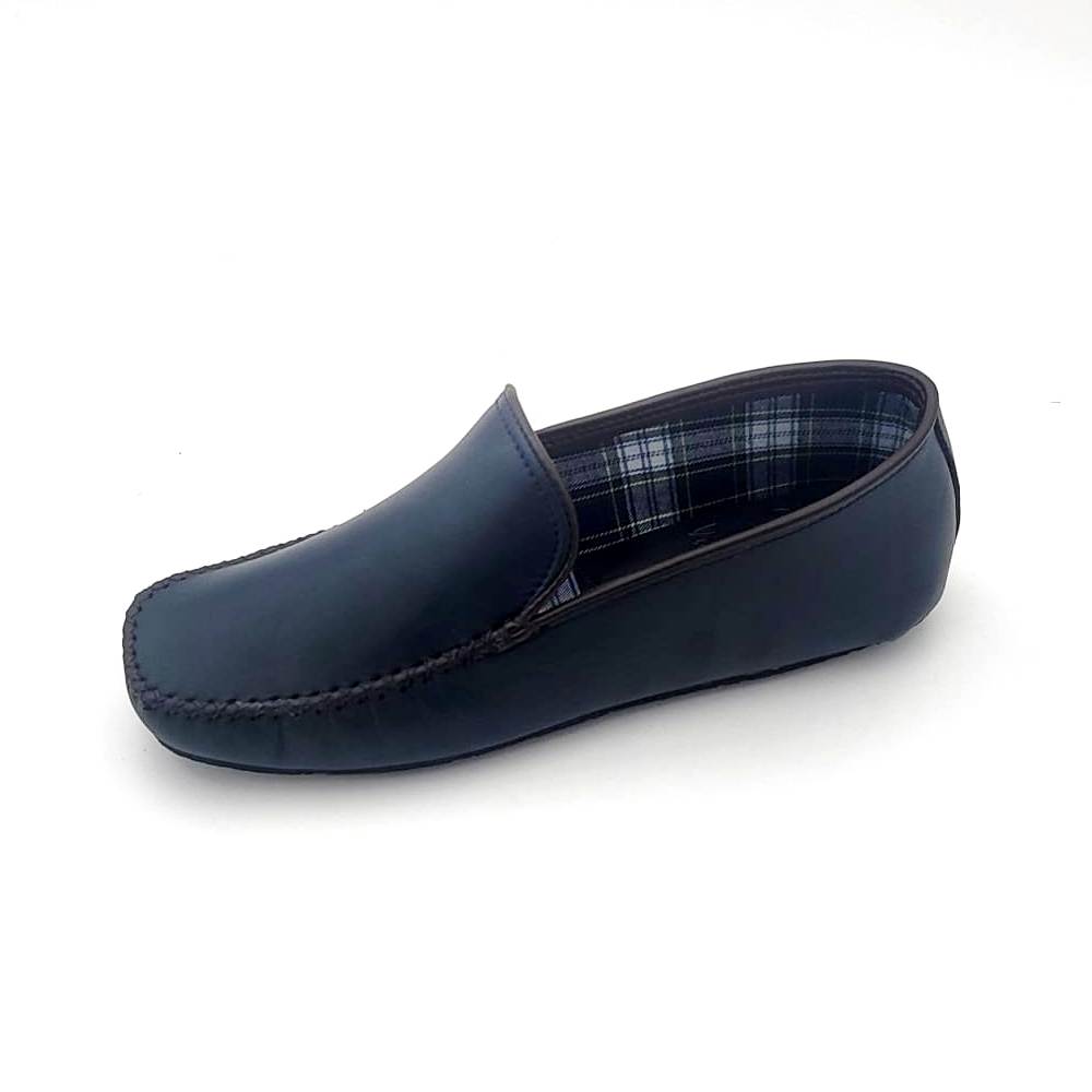 Zapatilla para casa en napa piel con suela de goma - Imagen 4