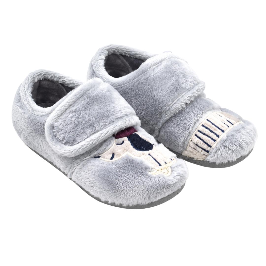 Zapatilla de casa cerrada con cierre de velcro con dibujo PERRITO BONJOURI - Imagen 3