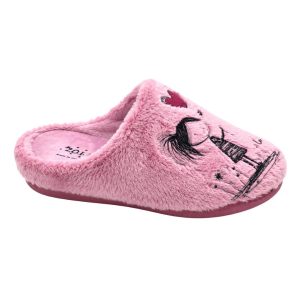 Zapatilla de casa descalza con dibujo PEACE AND LOVE