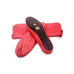 Zapatilla de viaje en napa piel con suela silenciosa y con estuche - Imagen 4