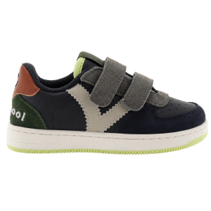 Zapatilla doble velcro en piel ante VICTORIA