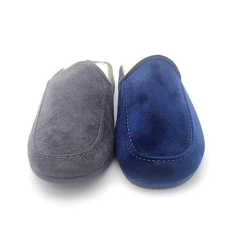 Zapatilla para hombre en algodón natural y con suela de goma antideslizante - Imagen 3