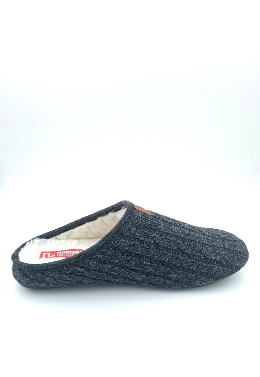 Zapatilla descalza para hombre en tejido de punto lana y con suela de goma antideslizante - Imagen 6
