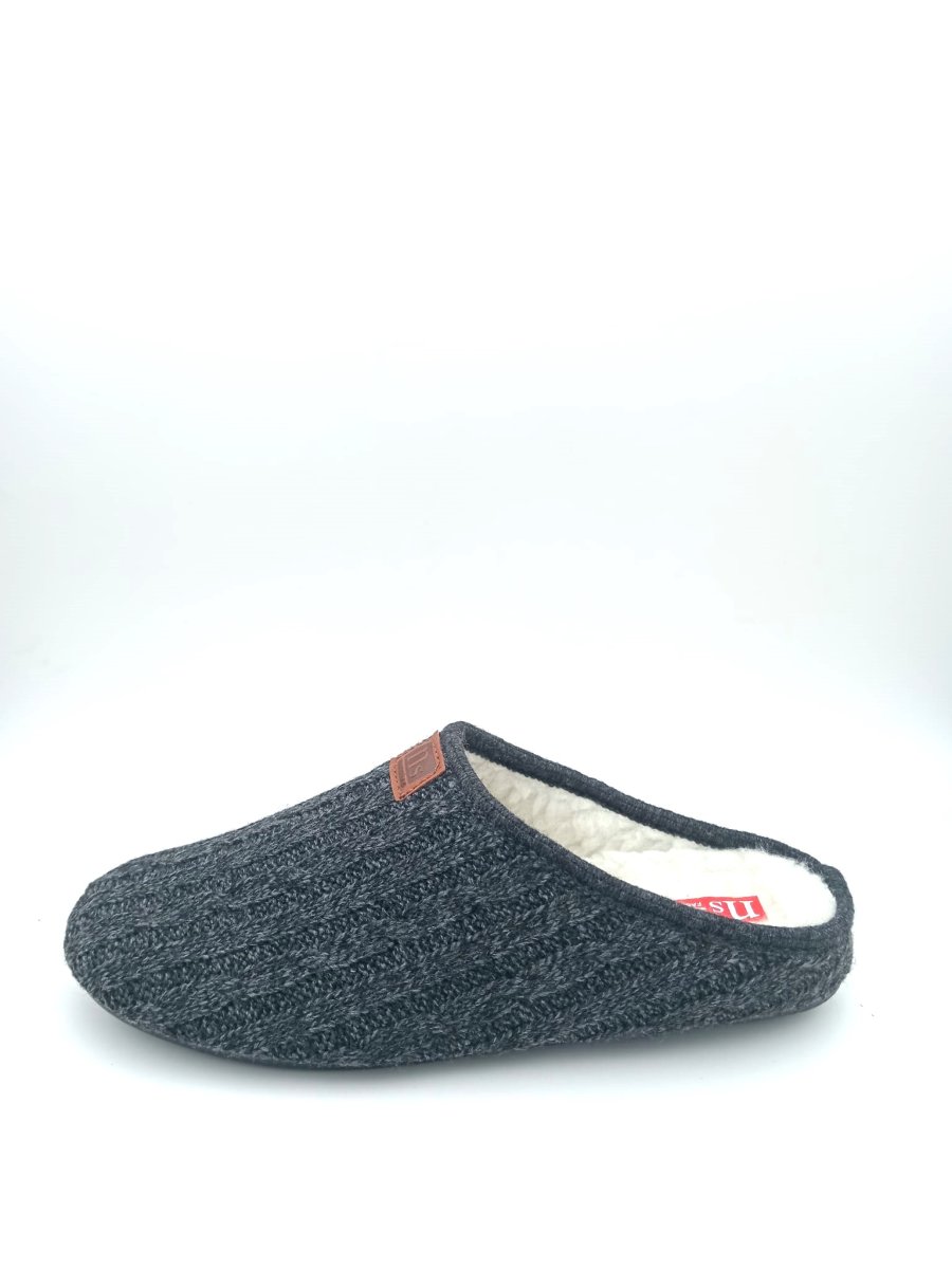 Zapatilla descalza para hombre en tejido de punto lana y con suela de goma antideslizante - Imagen 8