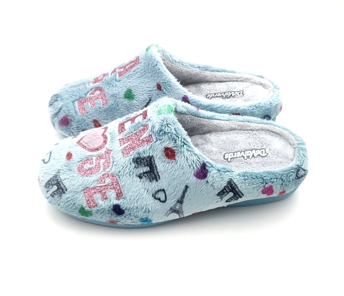 Zapatilla de casa para mujer en algodón natural abierta con diseños de colores La Vie - Imagen 4