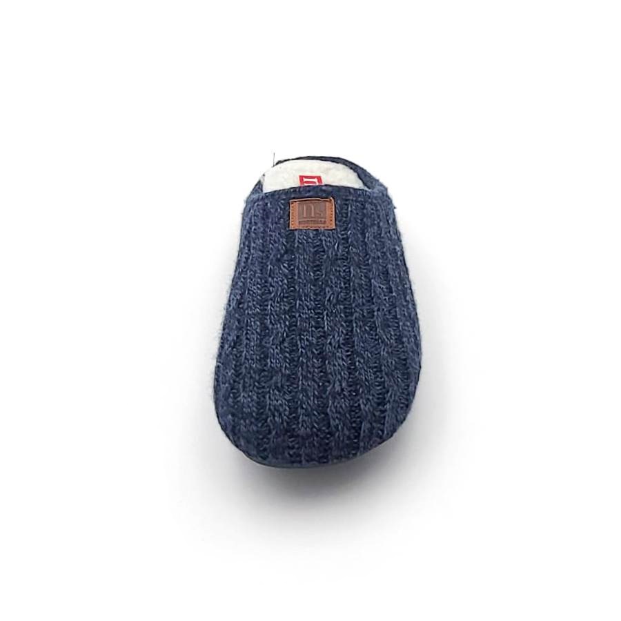 Zapatilla descalza para hombre en tejido de punto lana y con suela de goma antideslizante - Imagen 3