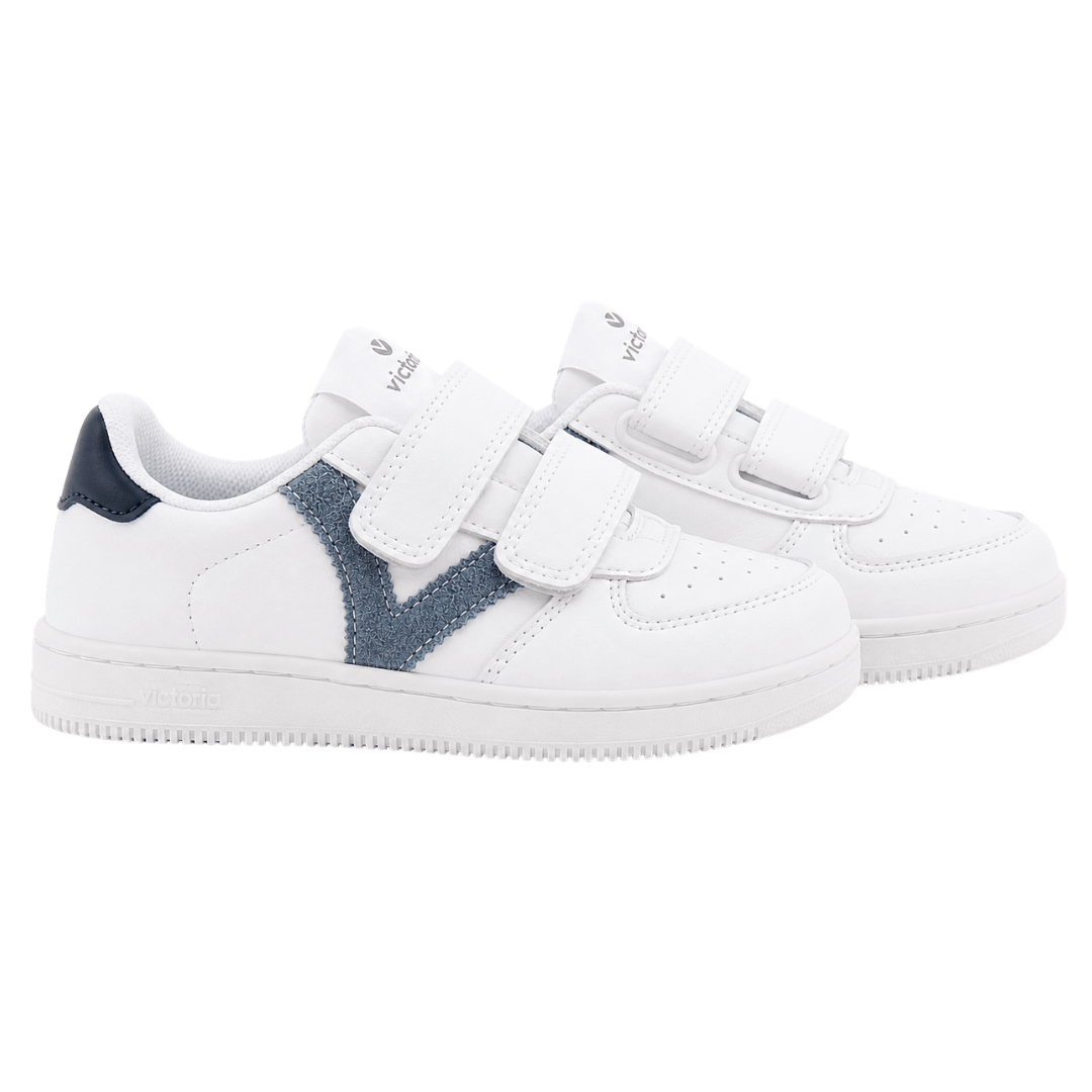 Zapatilla deportiva ante piel doble velcro VICTORIA - Imagen 3