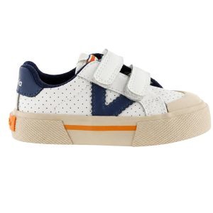 Zapatilla niños de piel y lunares VICTORIA