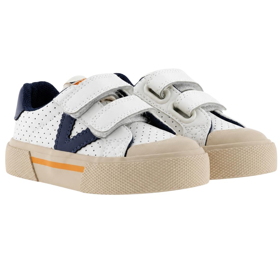 Zapatilla niños de piel y lunares VICTORIA - Imagen 3