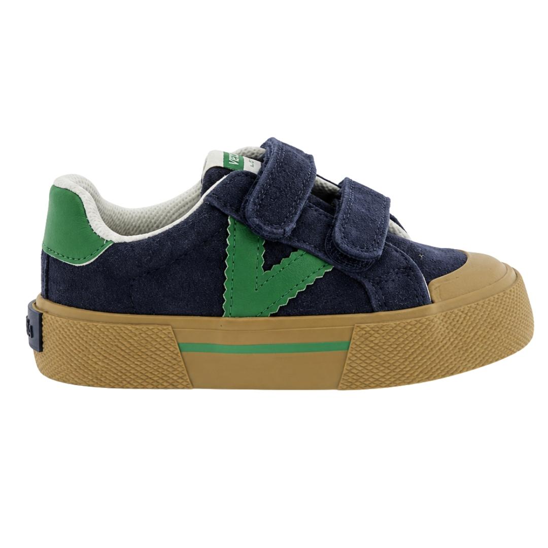 Zapatilla deportiva en piel ante con cierre de velcro VICTORIA - Imagen 2