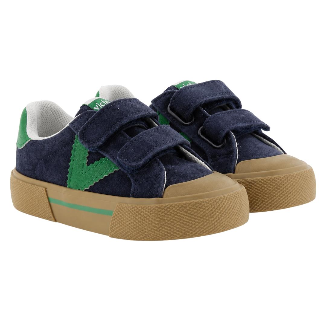 Zapatilla deportiva en piel ante con cierre de velcro VICTORIA - Imagen 3
