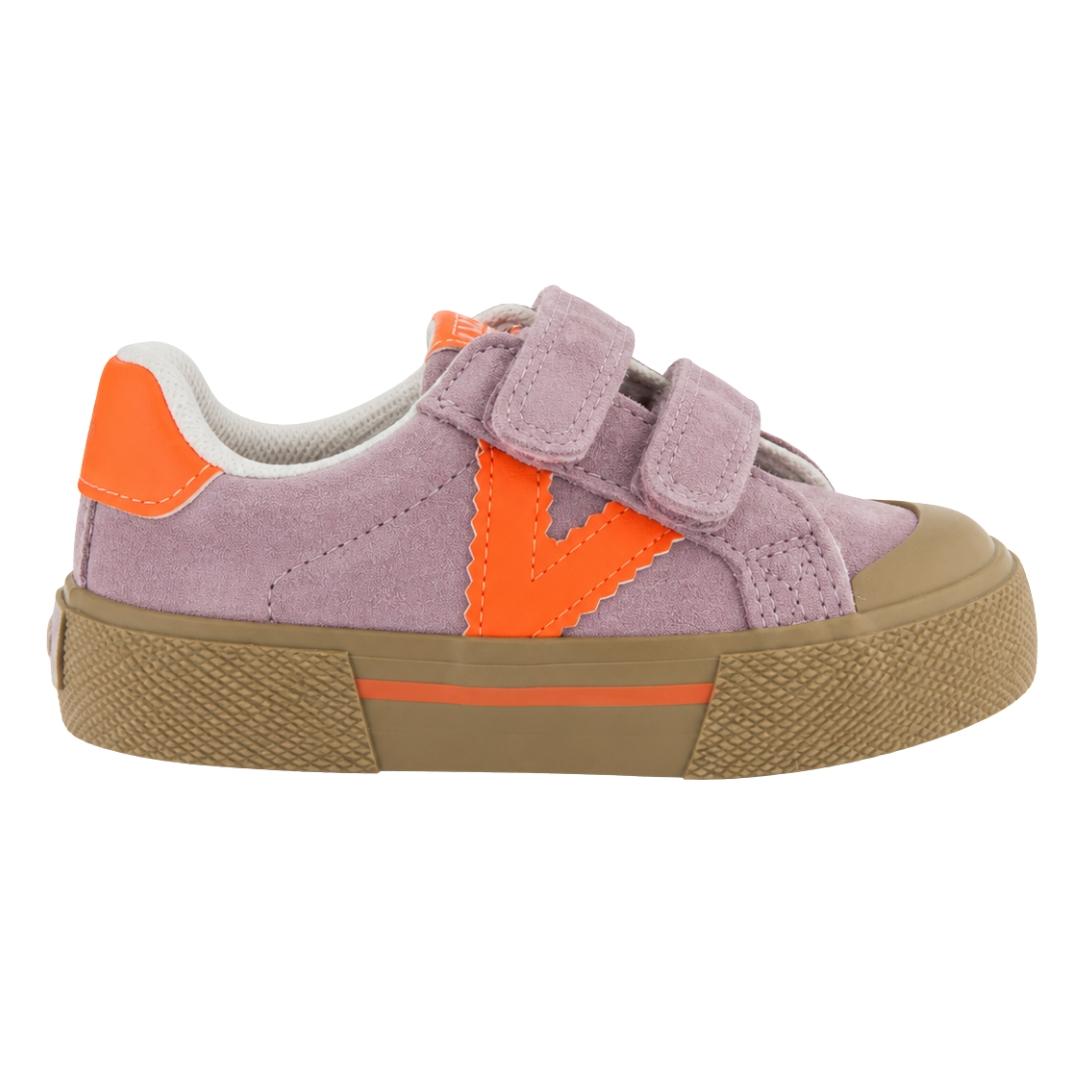 Zapatilla deportiva en piel ante con cierre de velcro VICTORIA - Imagen 6