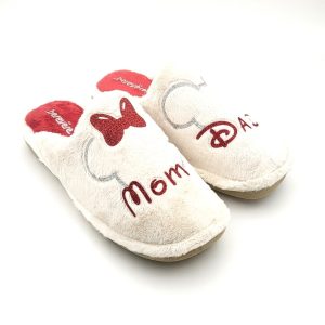 Zapatilla para casa en algodón con diseño de Mickey Mom y Dad